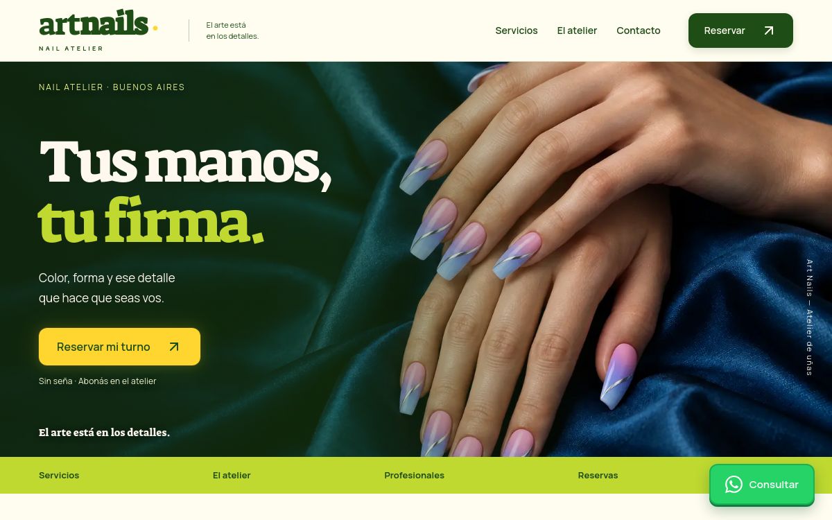 Vista previa de Art Nails en Limón & Verde